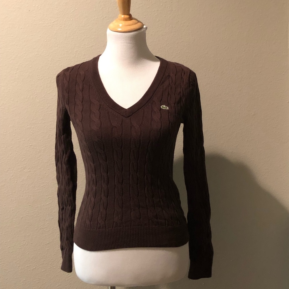 Lacoste Women’s V-neck pullover cardigan
